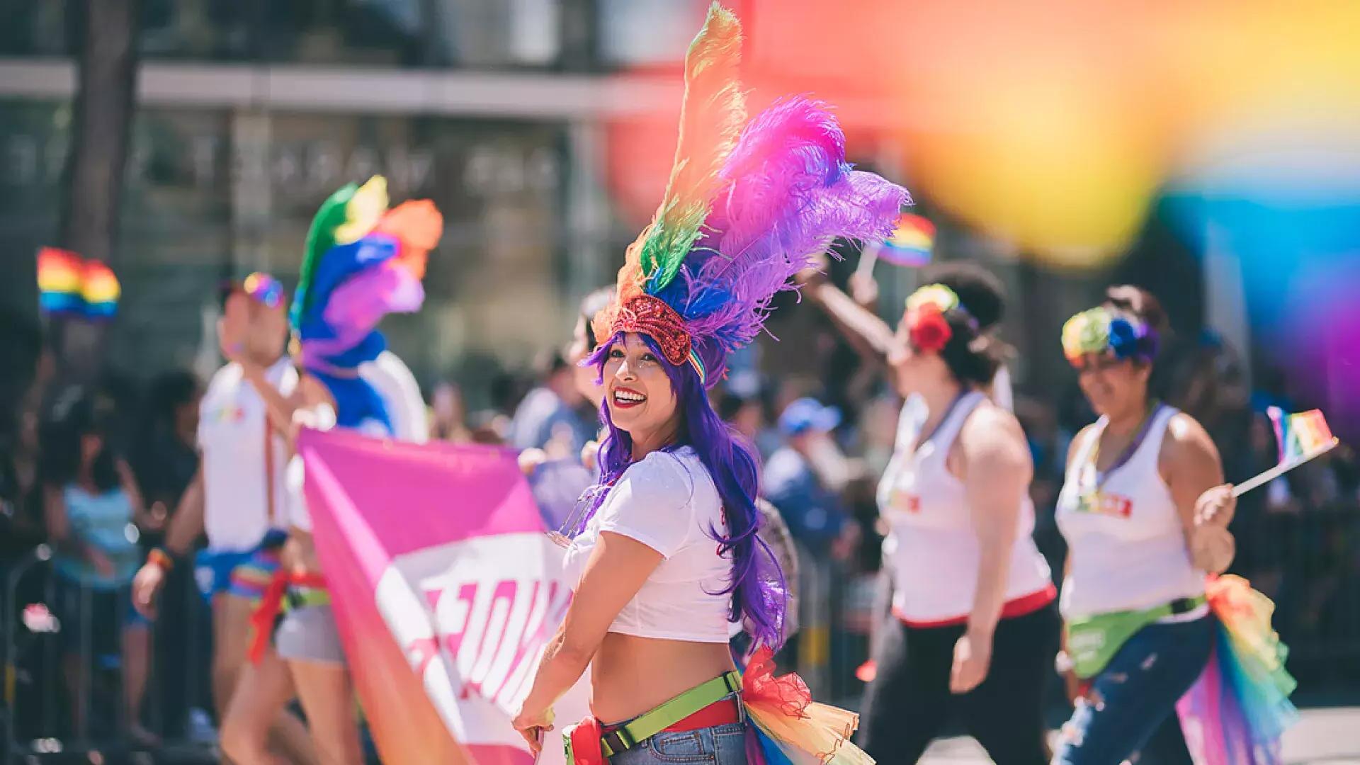 Woman at Pride in San Francisco