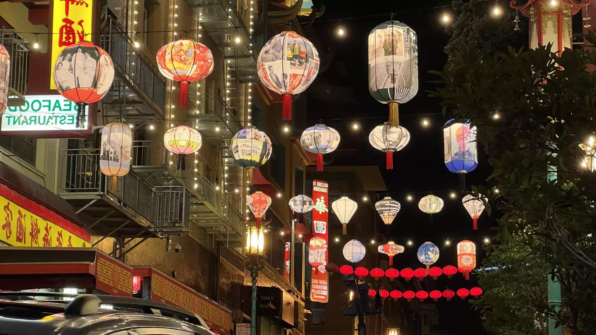 Lanternas de Chinatown